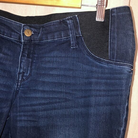 isabel 12 Dark Wash Blue Maternity Skinny Jeans - Picture 7 of 16